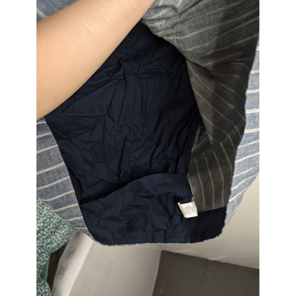 J Crew Striped 100% Cotton Sleeveless Mini Dress Size 6 Blue Coastal Nautical - Picture 8 of 10